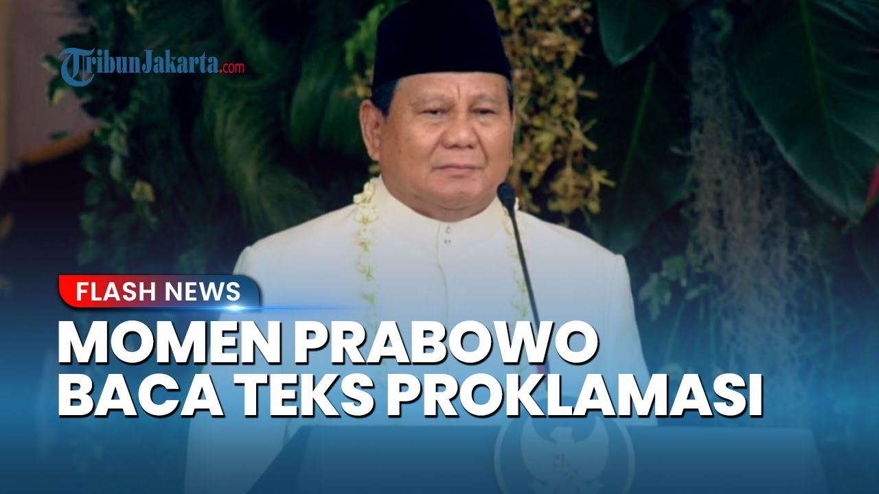 JADI SEJARAH BARU! Prabowo Bacakan Teks Proklamasi saat Upacara HUT ke-80 RI di Istana