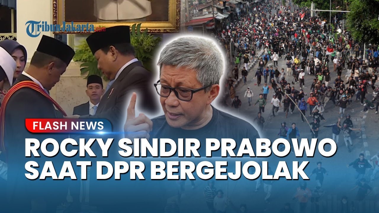 Sindiran Pedas Rocky Gerung saat DPR Didemo tapi Prabowo Malah Sibuk Beri Tanda Kehormatan di Istana