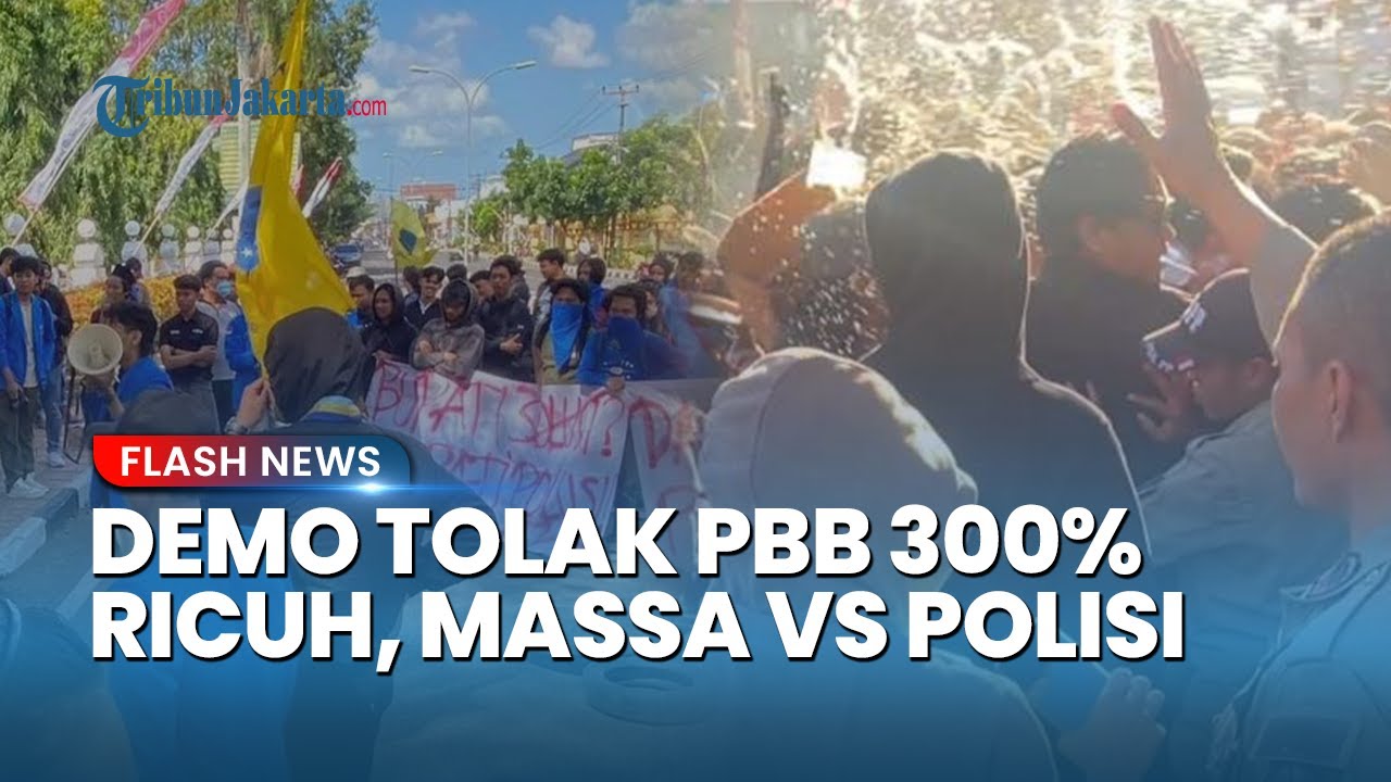 Seusai Protes Besar Pati Kini Bone Memanas! Demo Tolak PBB 300% Ricuh, Massa Vs Polisi Saling Dorong