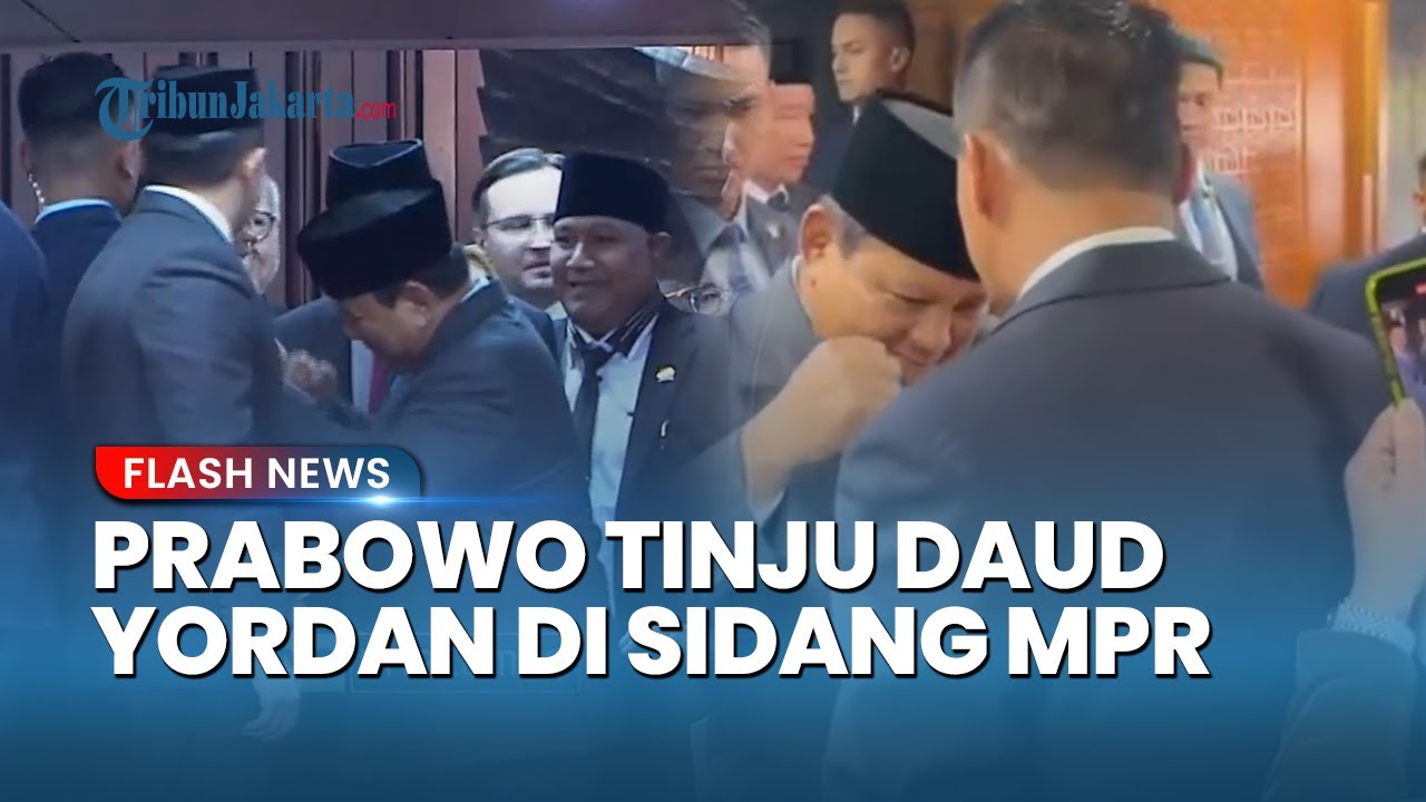 KOCAK! Prabowo Langsung Keluarkan Jurus Tinju saat Bertemu Senator Daud Yordan di Sidang Tahunan MPR