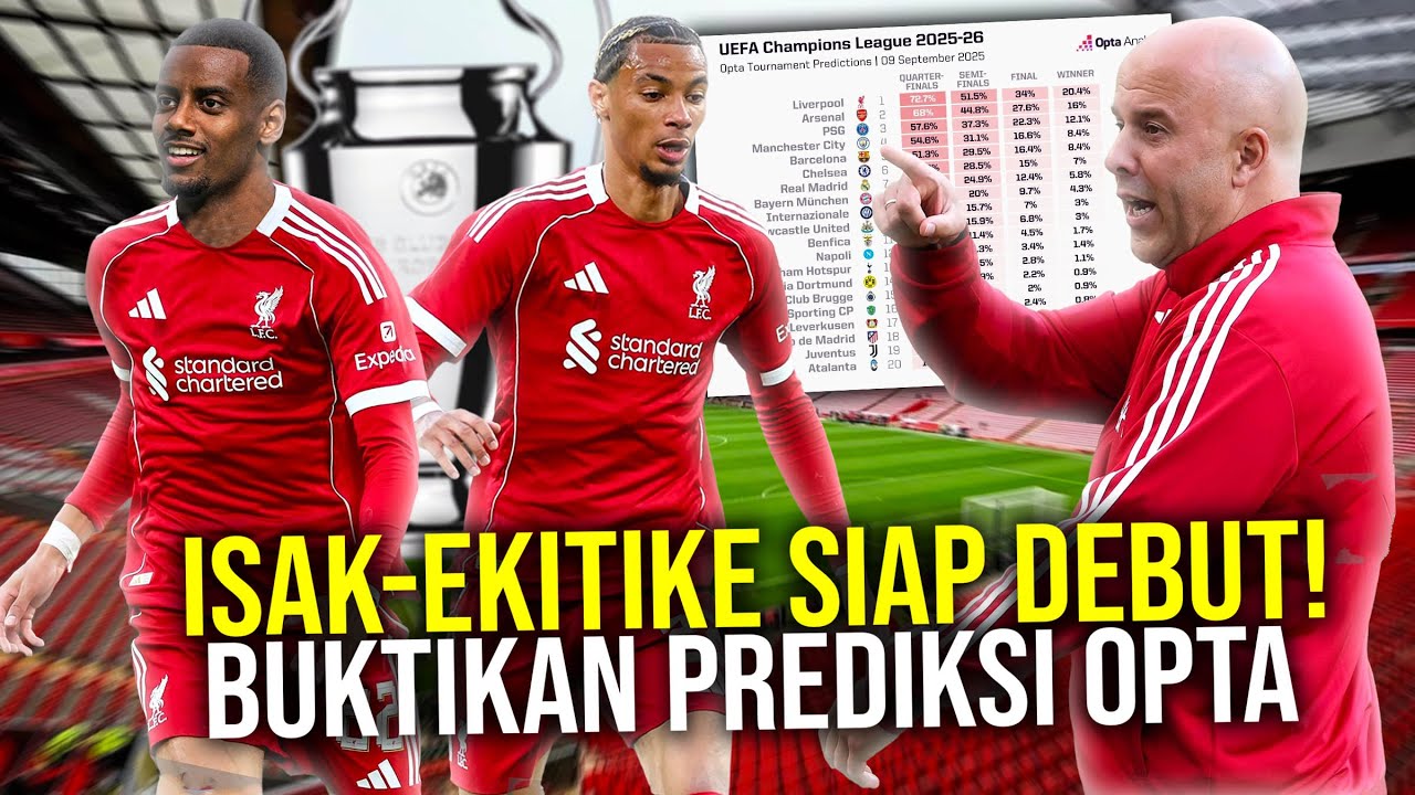 Duet Isak-Ekitike Siap Debut! Liverpool Siapkan Formasi Klasik 4-4-2 Turunkan Semua Penyerang