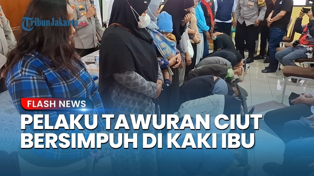 Ditangkap Polisi, Belasan Remaja Pelaku Tawuran di Pesanggrahan Bersimpuh di Kaki Ibunya
