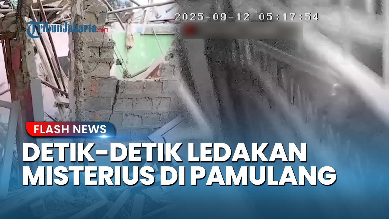 Rekaman CCTV Detik-detik Ledakan Misterius di Pondok Cabe, Warga Panik Berhamburan Keluar