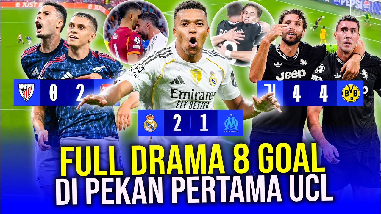 Youtube Thumnail image of : BARU PEKAN PERTAMA LANGSUNG FULL DRAMA! HUJAN 8 GOL DI TURIN 2 PENALTI MBAPPE DEBUT GILA UNION SG