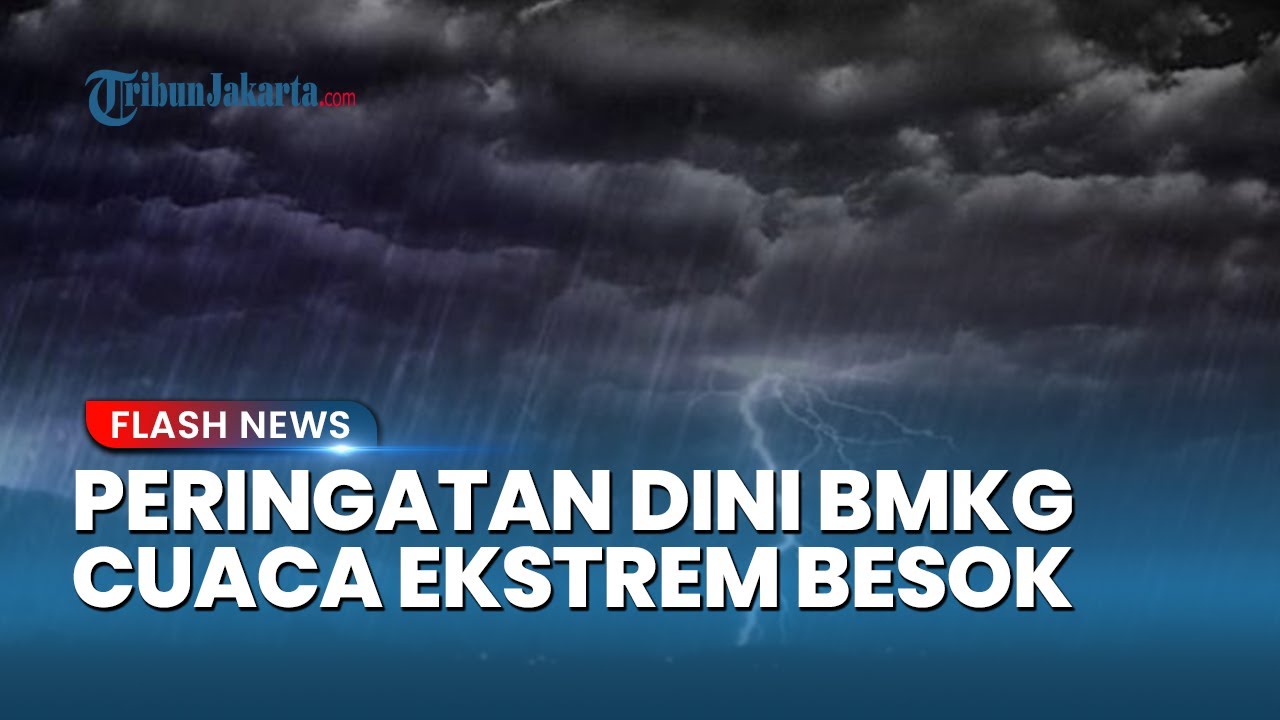 Youtube Thumnail image of : Peringatan Dini BMKG Hujan Lebat Besok Selasa 16 September 2025, Berikut Daftar Wilayahnya