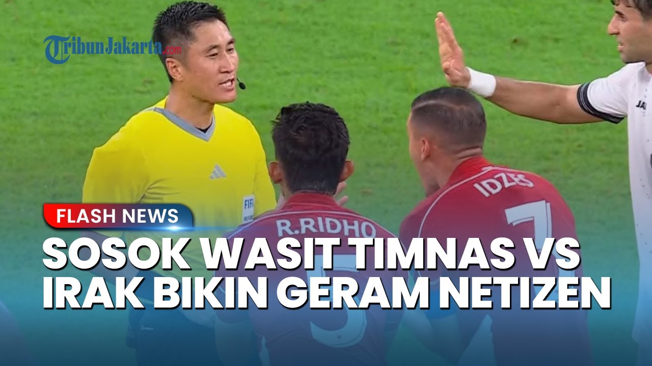 Youtube Thumnail image of : Sosok Wasit Timnas Indonesia vs Irak Diserbu Netizen, Dituding Bikin Keputusan Aneh di Laga Panas