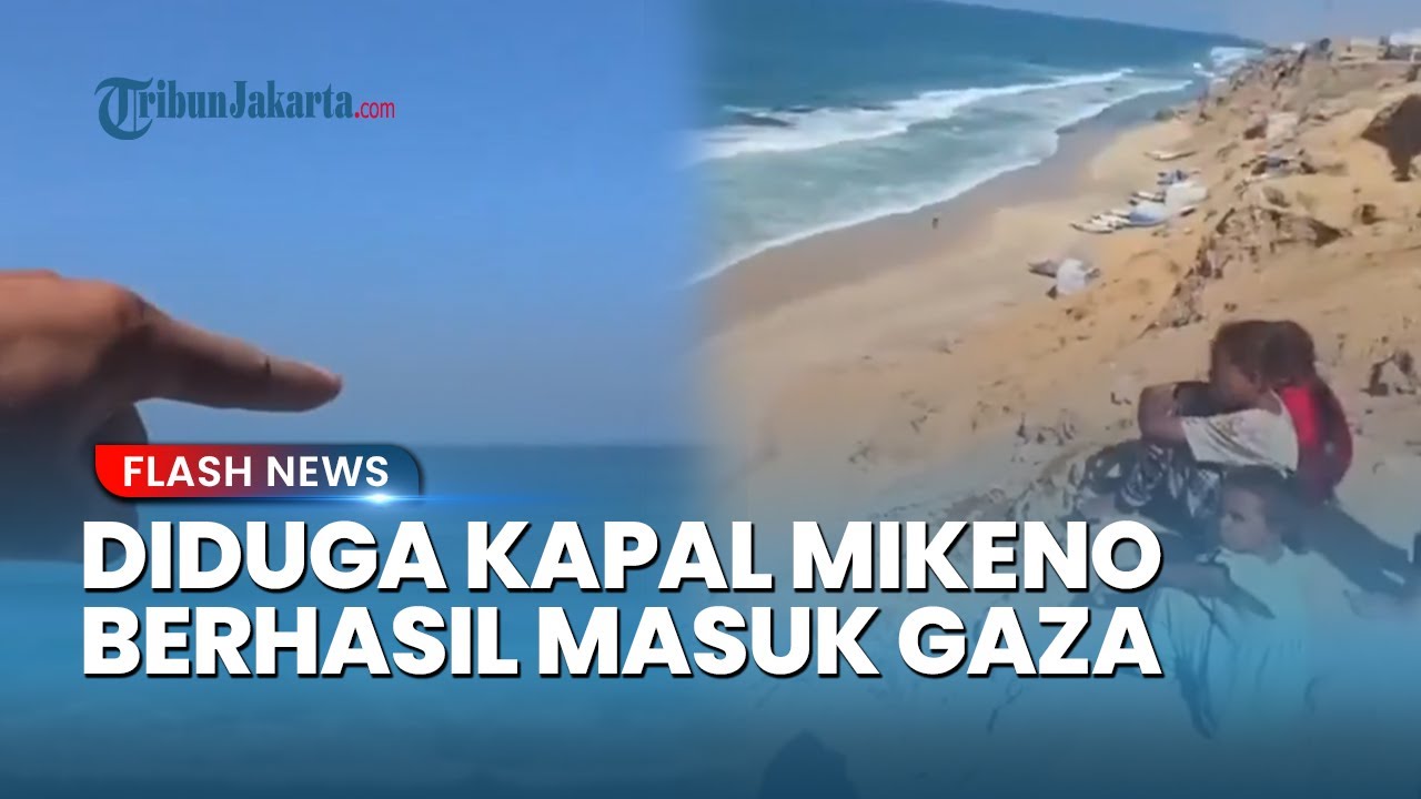 REKAMAN Diduga Kapal Mikeno relawan Global Sumud Flotilla berhasil Masuk Gaza Tembus blokade Israel