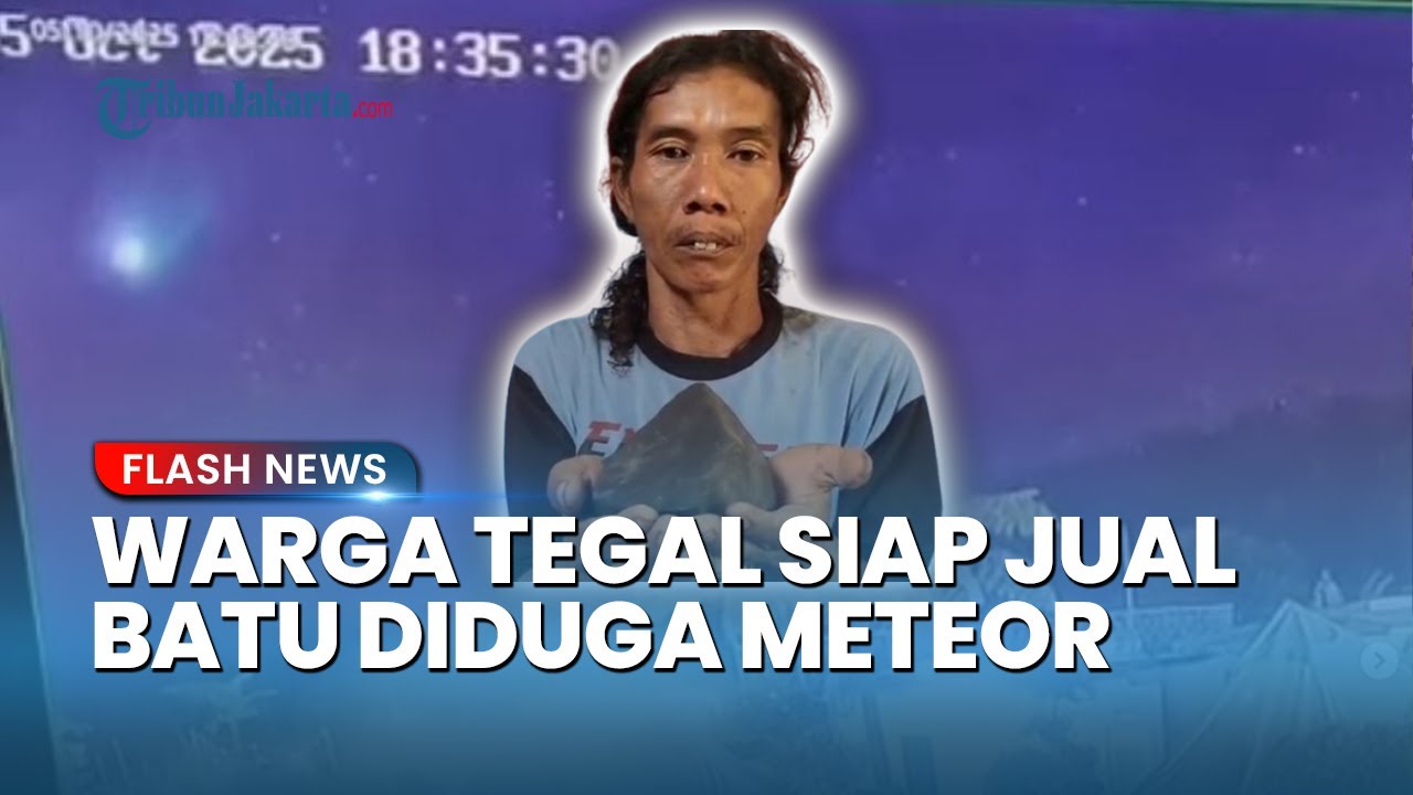 Batu Diduga Meteor Gegerkan Tegal! Muncul Seusai Dentuman Keras, Warga Siap Jual