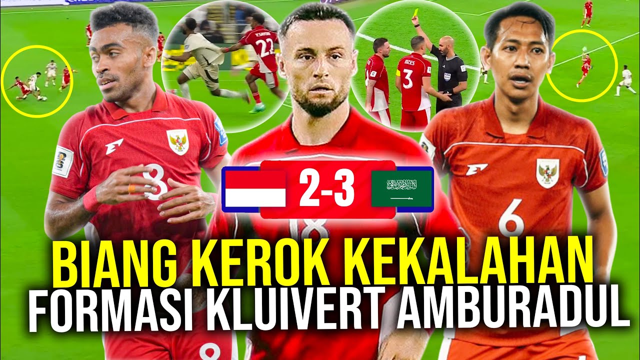 Youtube Thumnail image of : BIANG KEROK KEKALAHAN TIMNAS LAWAN ARAB! FORMASI ACAK-ACAKAN KLUIVERT PASANG PEMAIN BUKAN DI POSISI