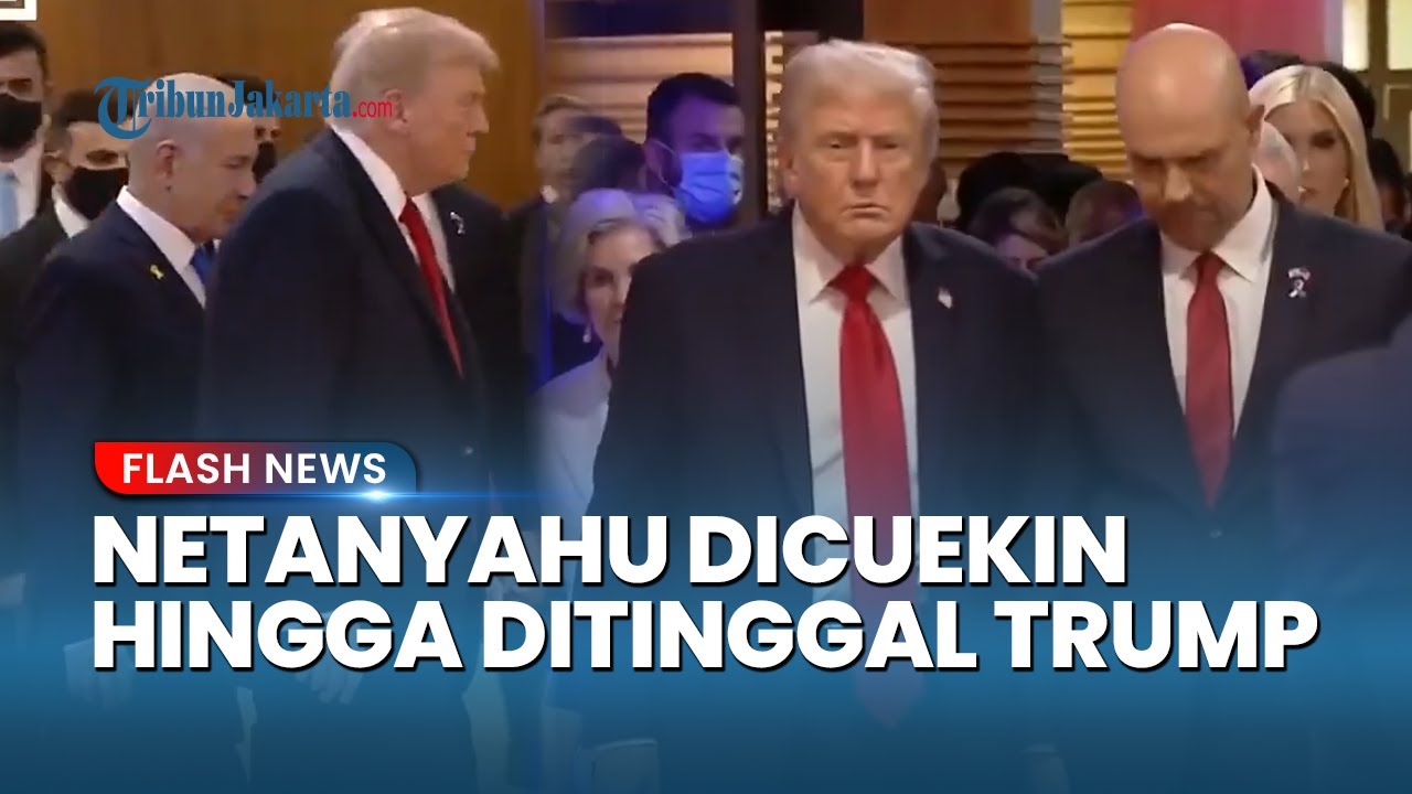 Momen Netanyahu Dicuekin! Sempat Ditinggal Trump saat Jalan di Parlemen Israel, Hubungan Retak?