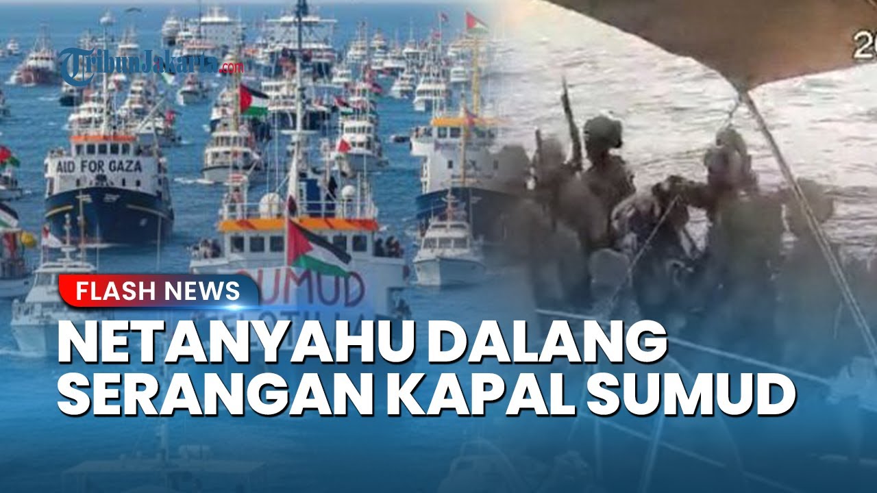 Netanyahu Dalang Pembakaran Kapal Armada Global Sumud yang Menuju Gaza, Militer Sabotase Menguat