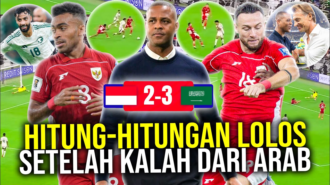 Youtube Thumnail image of : TIMNAS INDONESIA MASIH BISA LOLOS LANGSUNG KE PIALA DUNIA 2026 MESKI KALAH 3-2 LAWAN ARAB!
