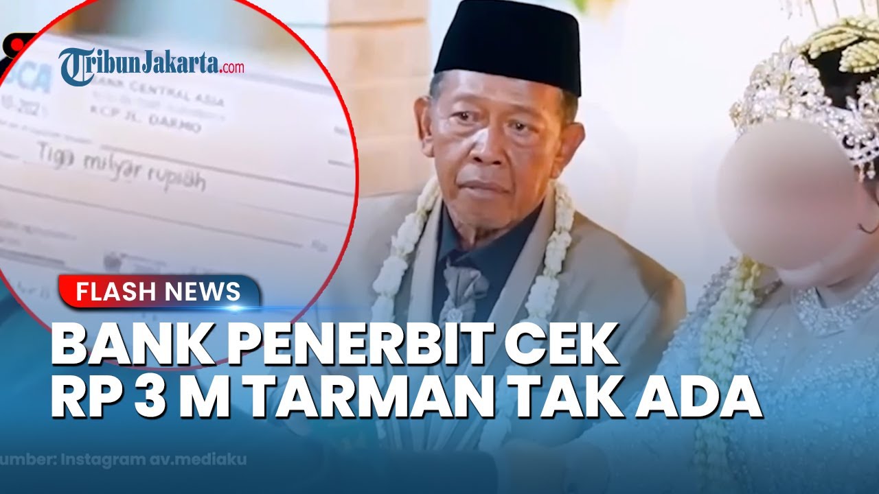 MAKIN DIRAGUKAN! Kini Terkuak KCP Bank Swasta Penerbit Cek Rp 3 Miliar Mbah Tarman Ternyata Tak Ada