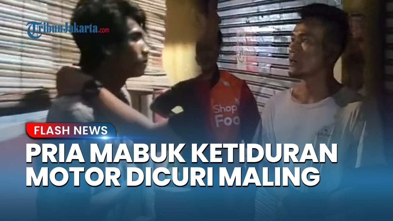 Pemuda Mabuk Ketiduran di Jalan, Motor Digasak Maling di Pancoran Jaksel