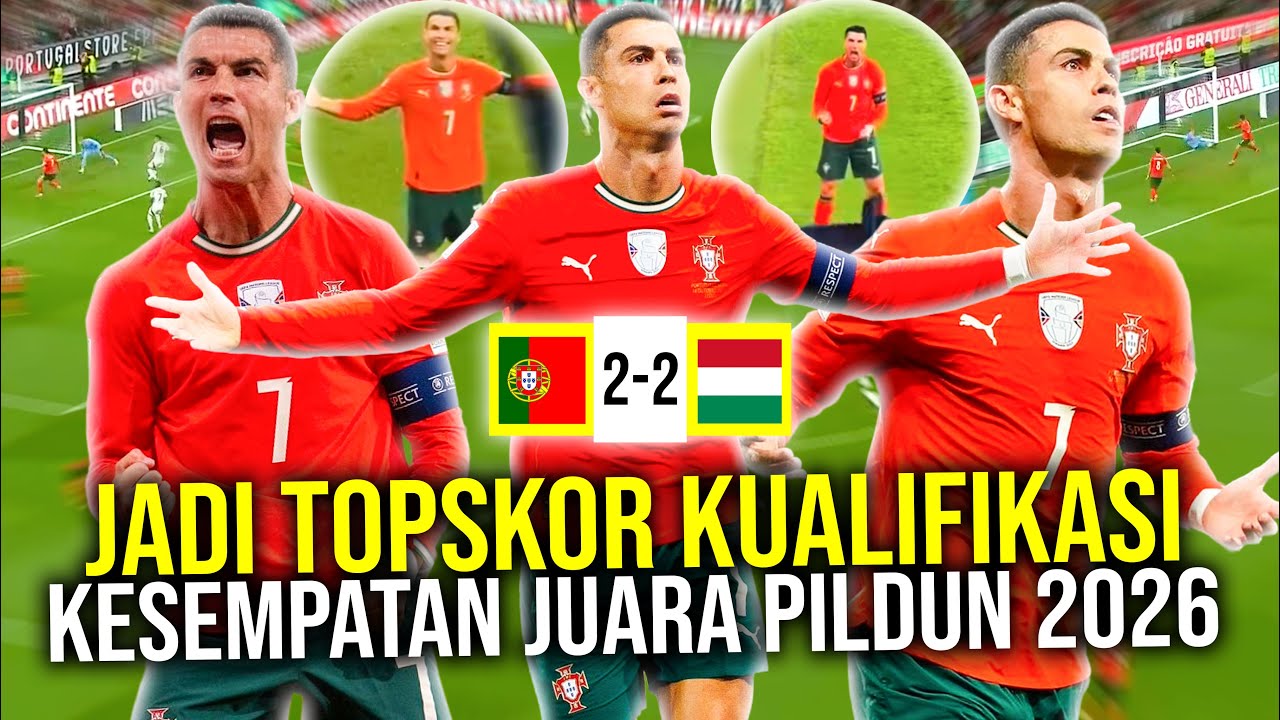 Youtube Thumnail image of : CRISTIANO RONALDO TOPSKOR KUALIFIKASI PIALA DUNIA SEPANJANG MASA! PORTUGAL TAK TERKALAHKAN KESEMPAT