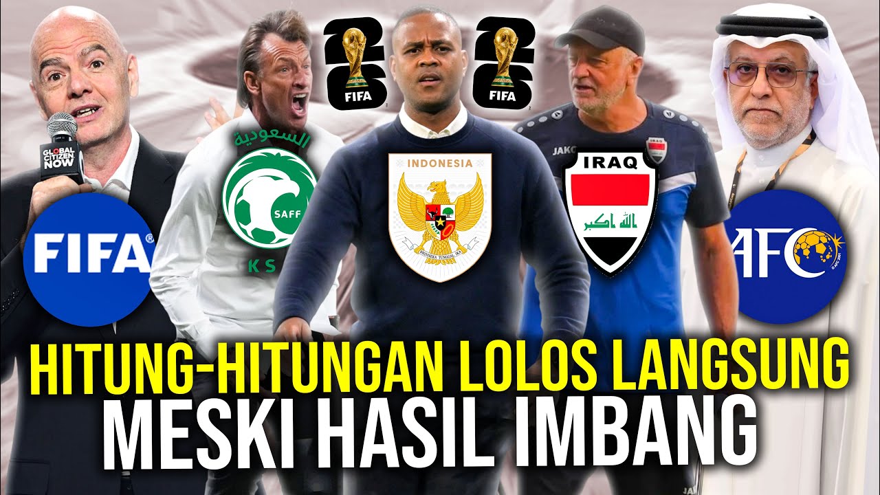 Youtube Thumnail image of : SKENARIO TIMNAS INDONESIA LOLOS LANGSUNG KE PIALA DUNIA 2026 MESKI MERAIH HASIL IMBANG!