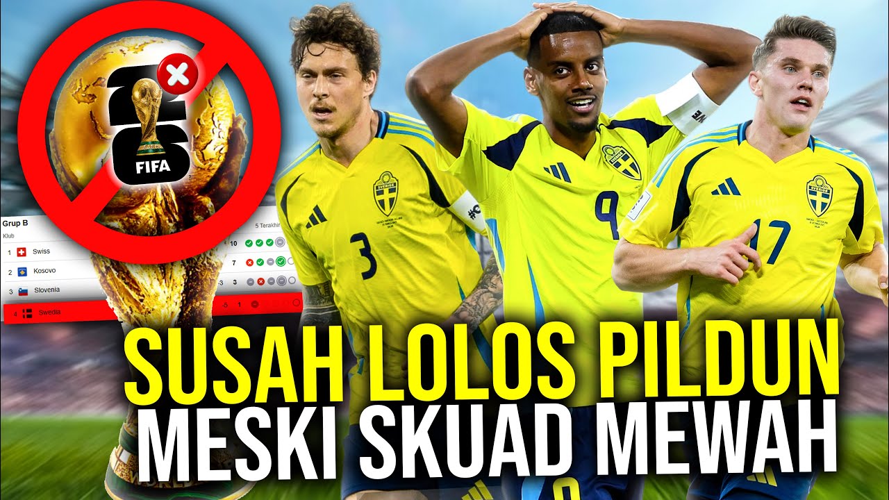 Youtube Thumnail image of : DUET GYOKERES ISAK TAK BERKUTIK DI KUALIFIKASI PILDUN! SWEDIA BANJIR KRITIK BELUM PERNAH MENANG TER