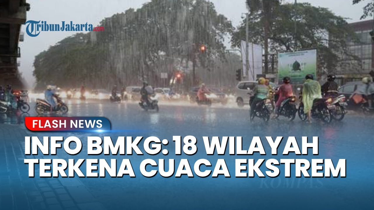 Peringatan Dini BMKG Besok Sabtu 4 Oktober 2025: 18 Wilayah Cuaca Ekstrem Hujan Lebat dan Badai