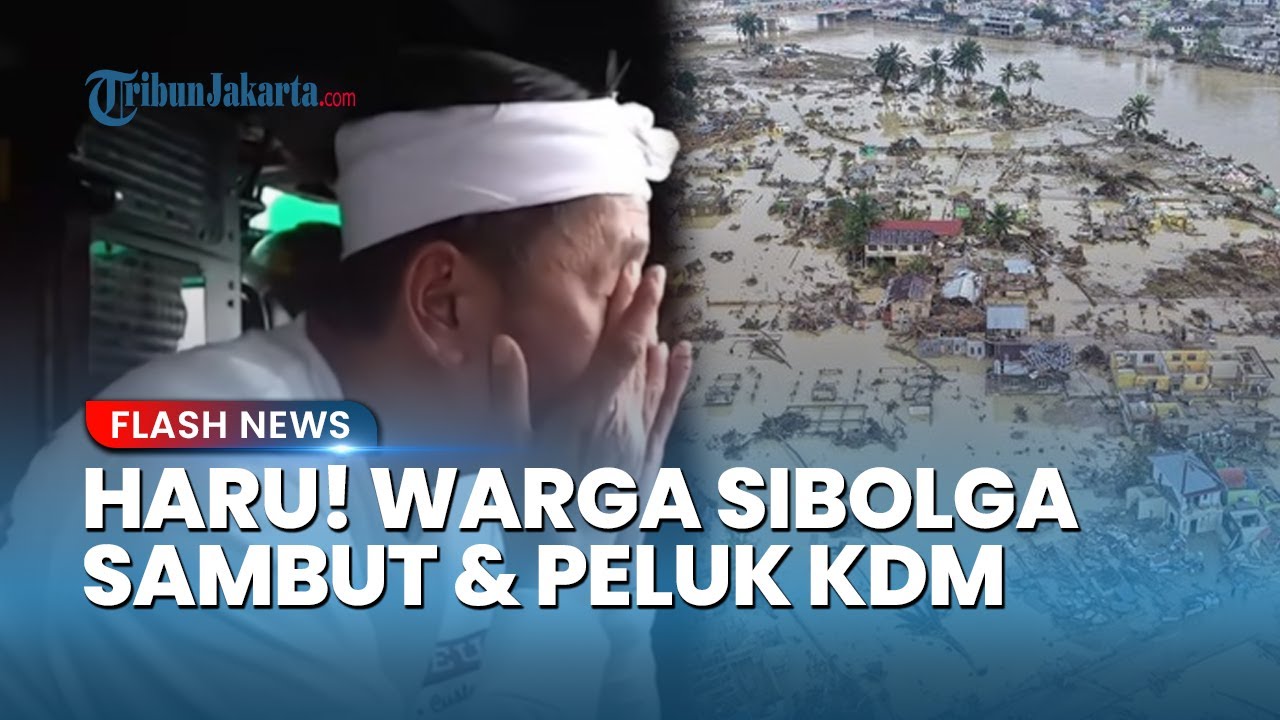 Momen Haru! Dedi Mulyadi Turun Tangan Angkat Beras dari Helikopter, Warga Sibolga Peluk KDM