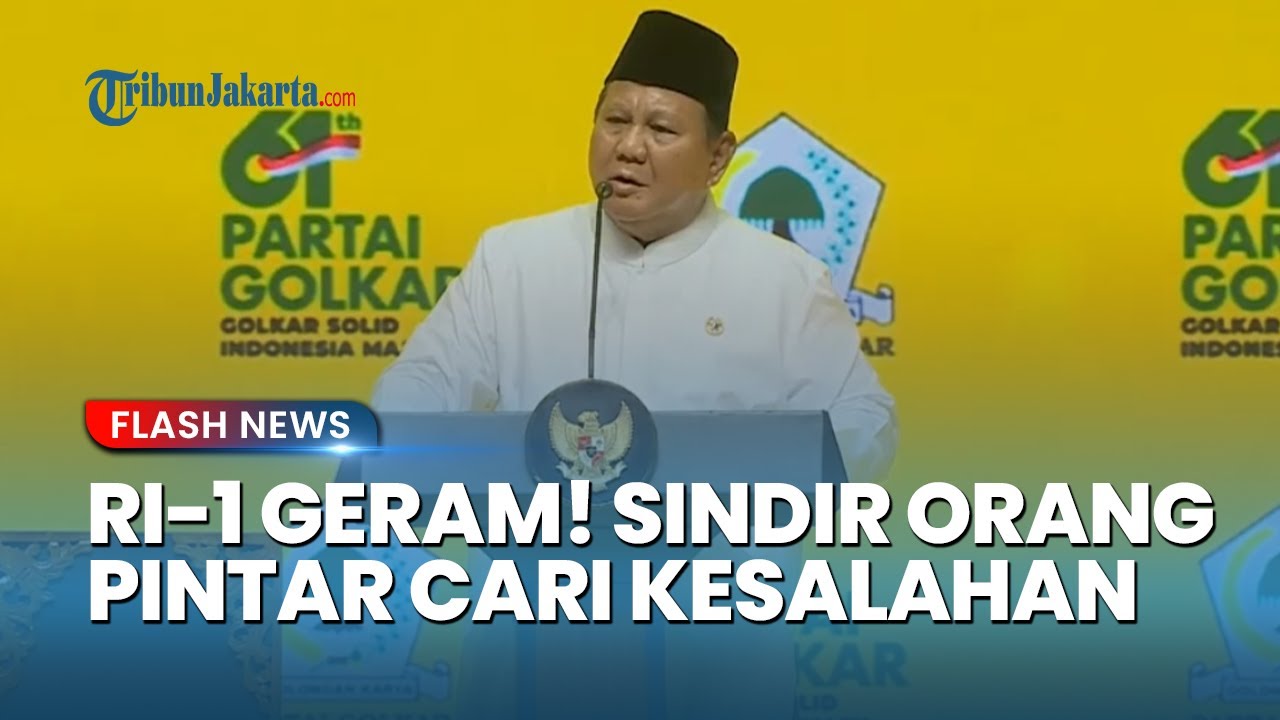 Di HUT Partai Golkar, Prabowo Sindir Pihak yang Hanya Cari Salah Tanpa Solusi: Saya Prihatin