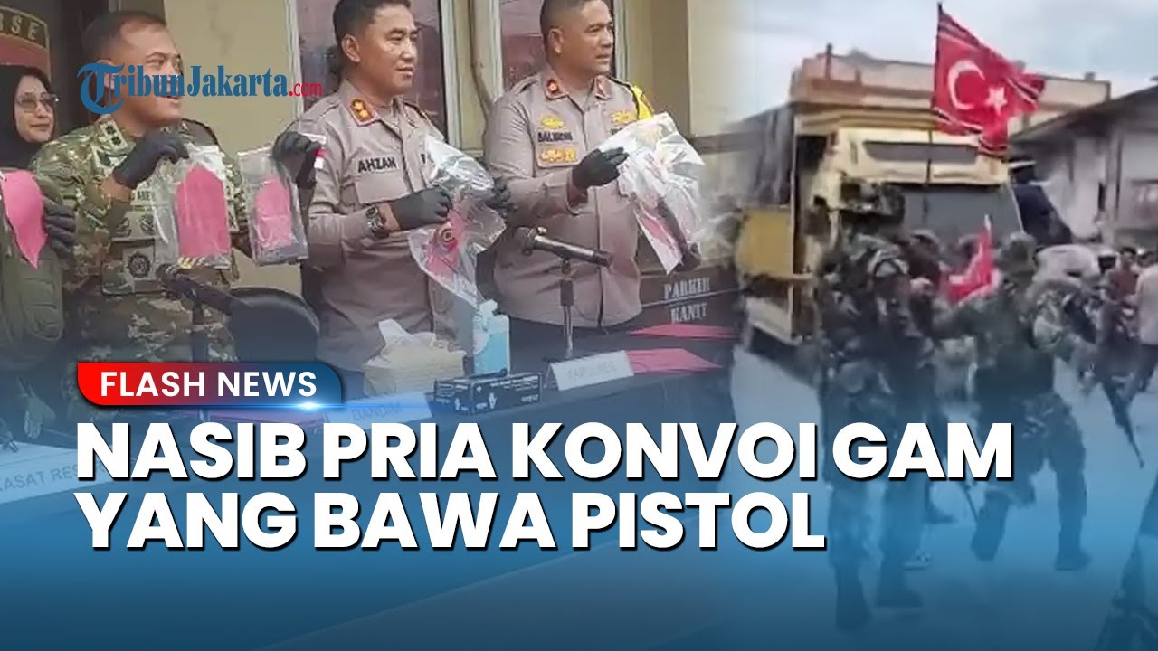 Nasib Pria di Lhokseumawe yang Konvoi Bendera GAM Bawa Pistol, Kini Ditetapkan Jadi Tersangka