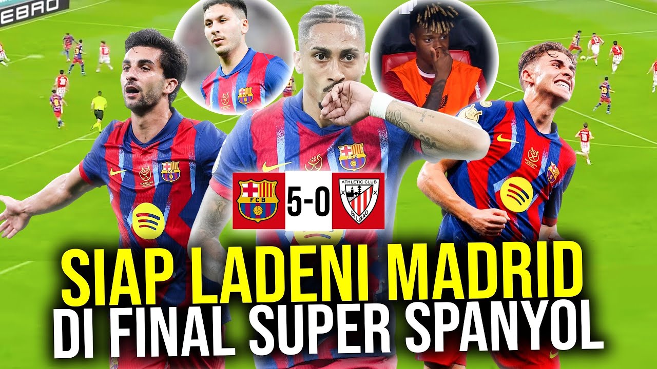 Youtube Thumnail image of : BANTAI BILBAO 5-0 BARCELONA SEMAKIN GANAS INCAR TROFI PERTAMA TAHUN 2026!