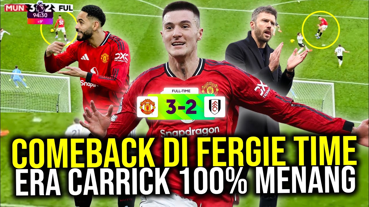 Youtube Thumnail image of : FERGIE TIME! DRAMA VAR HINGGA GOL MENIT AKHIR SESKO 100% KEMENANGAN MU ERA CARRICK