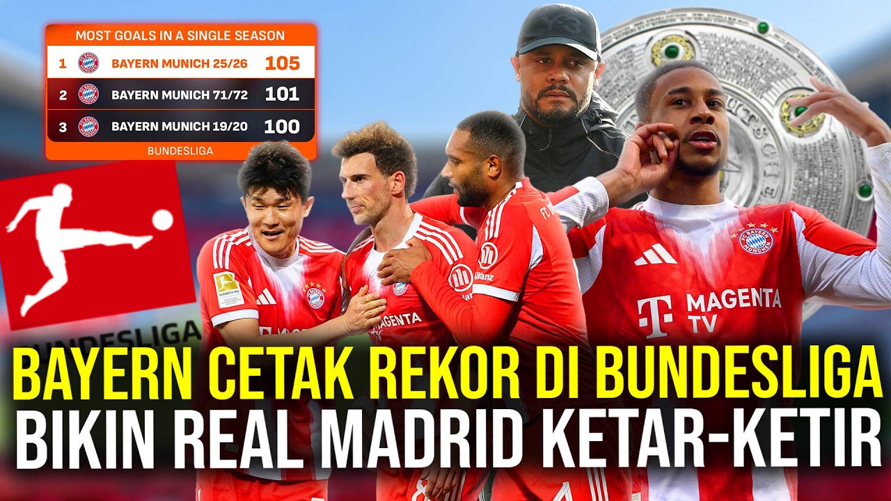 Youtube Thumnail image of : TERLALU GACOR BAYERN MUNCHEN PECAH REKOR 105 GOL SEMUSIM JELANG HADAPI MADRID DI UCL!