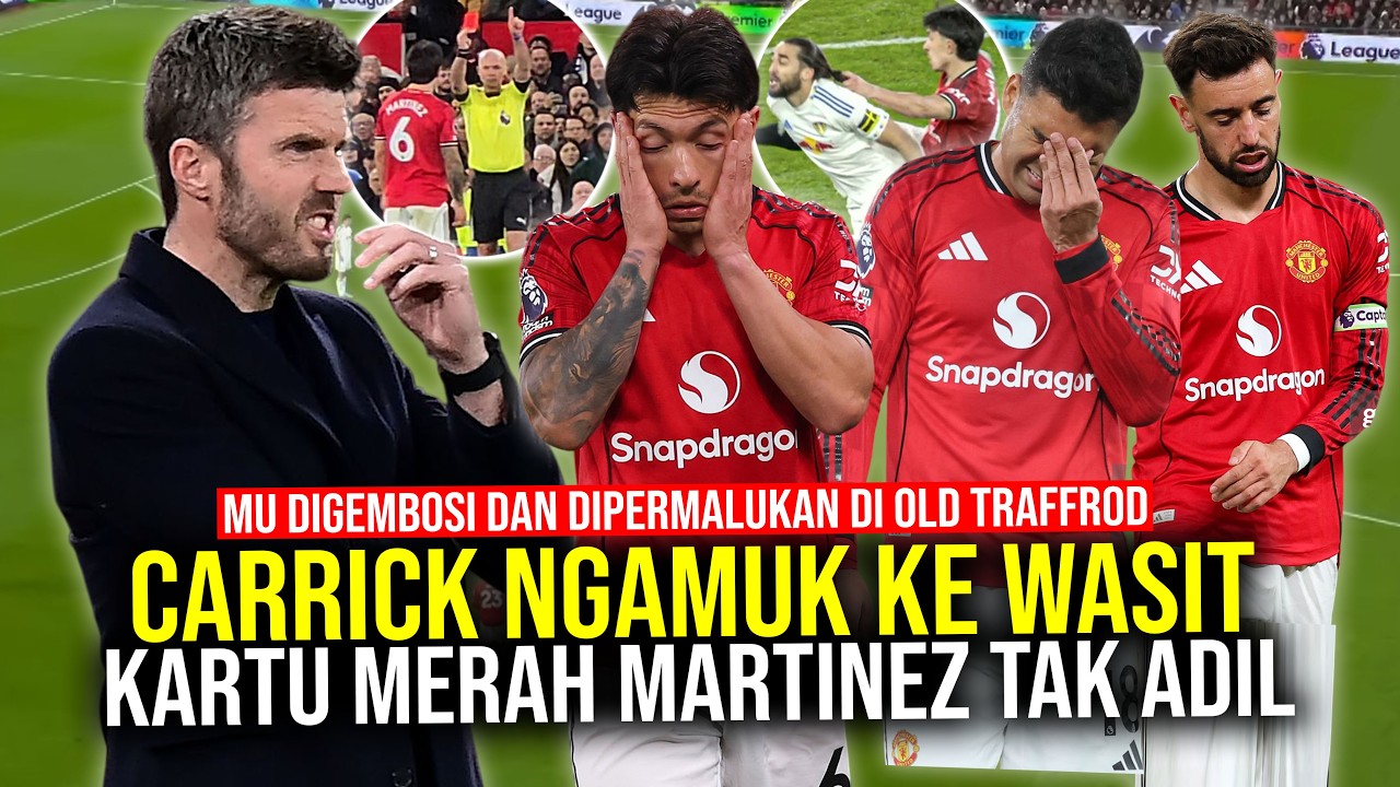 Youtube Thumnail image of : LAGI-LAGI DIGEMBOSI KARTU MERAH KONTROVERSI MU KEOK 2-1 DI KANDANG! CARRICK NGAMUK SALAHKAN WASIT