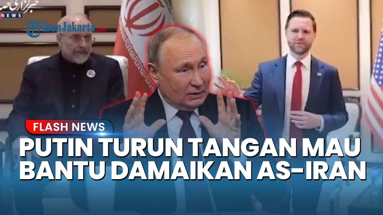 Youtube Thumnail image of : RUSIA Turun Tangan! Putin Siap Jadi Penengah AS vs Iran Usai Negosiasi 21 Jam Gagal Total